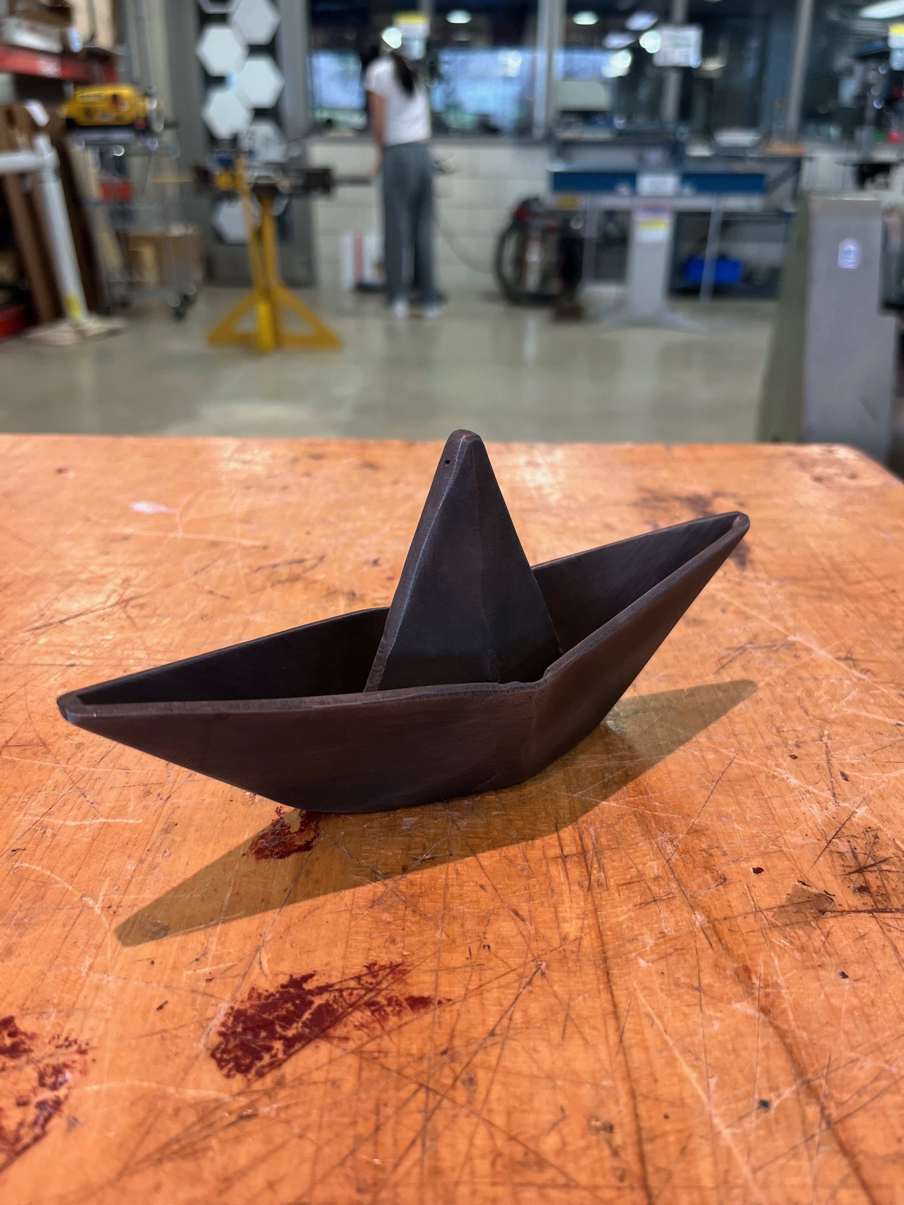 Origami Boat Sculpture